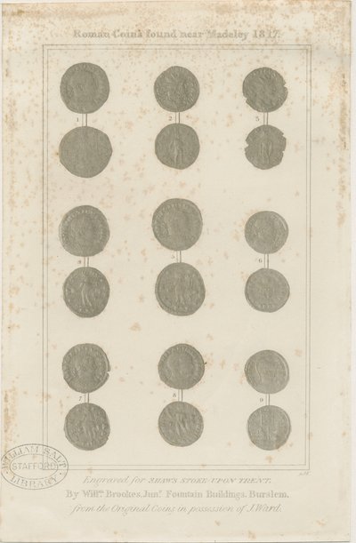 Madeley - Monety rzymskie: grawerowanie, bd [c 1817] autorstwa Unbekannt