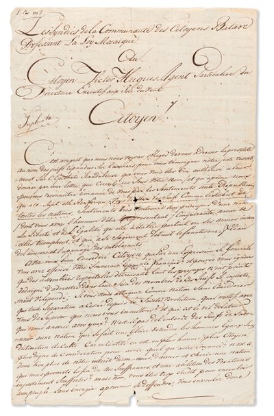 List rękopisu podpisany „Jb d Castro” i „David Cohen Henriq” do Victora Hugues specjalnego agenta Dyrektoriatu Wykonawczego na Wyspach Zawietrznych, Curaçao, 8 września 1798 r. (atrament na papierze) autorstwa Unbekannt