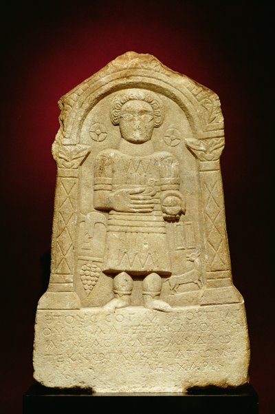 Marmurowa stela nagrobna, z greckim napisem, rzym., III w. p.n.e autorstwa Unbekannt