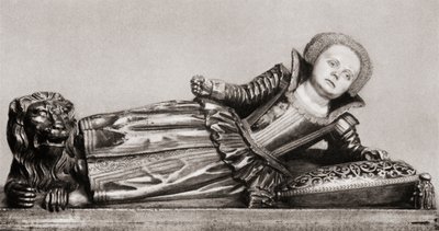 Mary z Anglii, Szkocji i Irlandii, z jej grobu w opactwie Westminster, z książki Dziewczyna przez wieki, opublikowanej w 1933 r. (lito) autorstwa Unbekannt