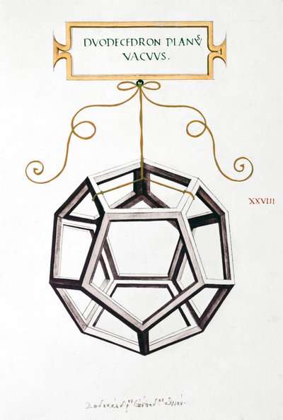 Rysunki matematyczne Dwunastościan Leonarda da Vinci autorstwa Unbekannt