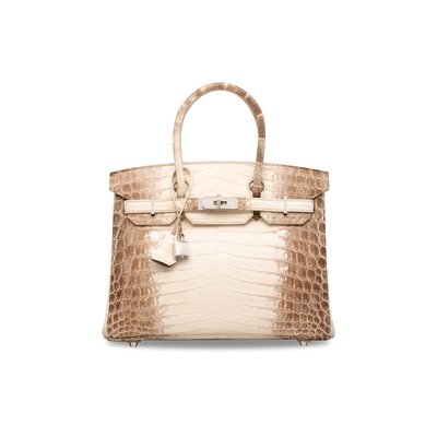 Matte White Himalaya Niloticus Crocodile Diamond Birkin 30, Hermès, 2014 (skóra krokodyla, białe złoto i diamenty) autorstwa Unbekannt