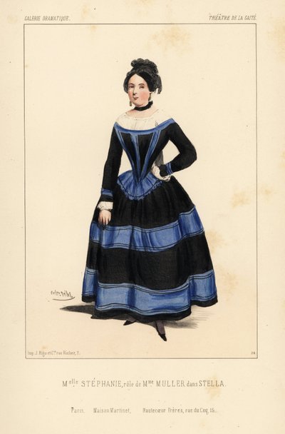 Panna Stephanie jako Madame Muller w "Stelli" Aniceta Bourgeois, Theatre de la Gaite autorstwa Unbekannter Künstler