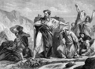 Mojżesz niszczący złotego cielca - Biblia autorstwa Unbekannter Künstler