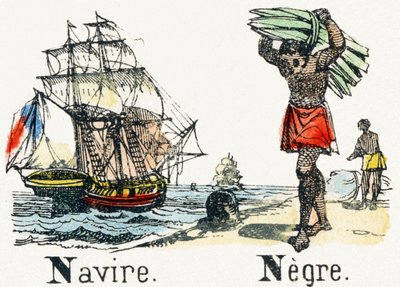 N - Navire Negre - Alfabet dla dzieci c.1890 (litografia) autorstwa Unbekannt