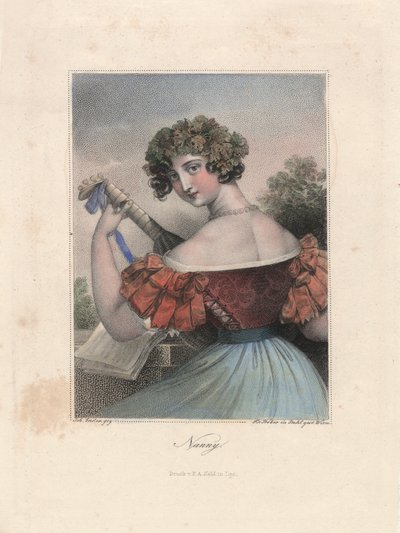 Niania, Lipsk, ok. 1840 r. (rycina) autorstwa Unbekannter Künstler
