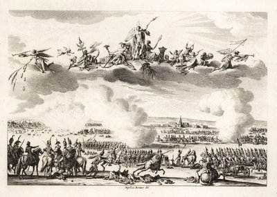 Napoleon Bonaparte, pierwszy konsul Republiki Francuskiej, dowodzący armią francuską w bitwie pod Marengo autorstwa Unbekannt