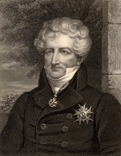Przyrodnik Georges Cuvier, Paryż, Francja, ok. 1810 (zdjęcie czarno-białe) autorstwa Unbekannt