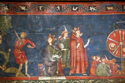 Katedra Notre Dame de Clermont, Clermont-Ferrand, Francja, kaplica św. Jerzego (koniec XIII wieku), detal fresku (zdjęcie) autorstwa Unbekannt