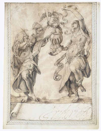 Strona z Albumu Amicorum Philippa Hainhofera, 1596-1633 autorstwa Unbekannt