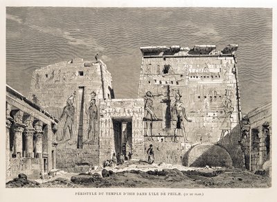 Perystyl świątyni Izydy na wyspie Philae, Egipt Ilustracja z Atlasu Egiptu autorstwa Unbekannt