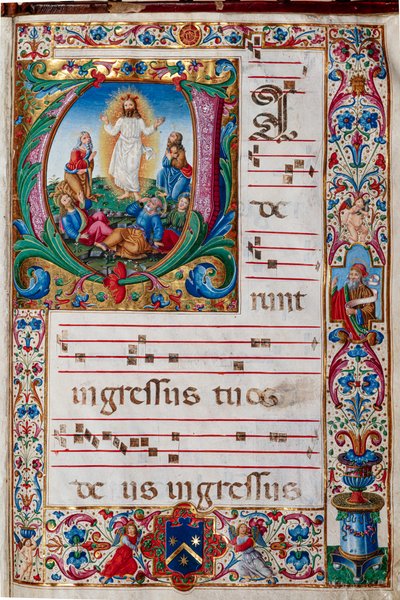 Biblioteka Piccolomini: księga chóralna, dorsz. 29.13, n. 30r z „Przemienieniem” autorstwa florenckiego iluminatora. autorstwa Unbekannter Künstler