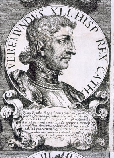Portret Bermundo I (lito) autorstwa Unbekannt