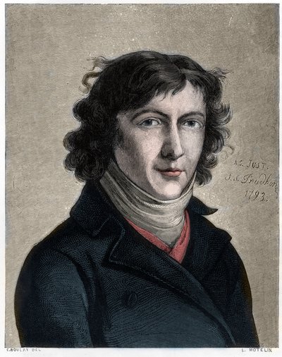 Portret Ludwika de Saint-Just autorstwa Unbekannt