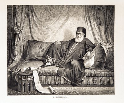 Portret Mehemeta Alego (1769-1849) wicekróla Egiptu Ilustracja z Atlasu Egiptu autorstwa Unknown
