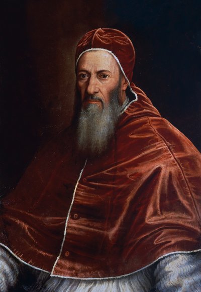 Portret papieża Juliusza III (1487-1555), obraz przypisywany Scipione Pulzone (1544-1598) autorstwa William M. Timlin