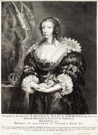 Portret królowej Henrietty Marii de Bourbon autorstwa Unbekannt