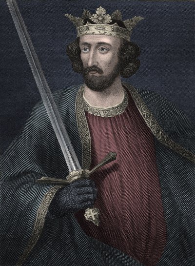 Portret króla Anglii Edwarda I (druk) autorstwa Unbekannter Künstler