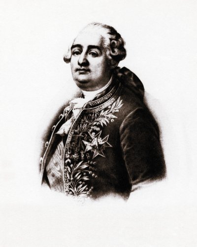 Portret króla Francji Ludwika XVI (1754-1793), rycina z XIX wieku autorstwa Unbekannter Künstler