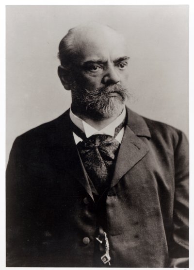 Zdjęcie portretowe Antonina Dworzaka (1841-1904) czeskiego kompozytora (zdjęcie czarno-białe) autorstwa Unbekannt