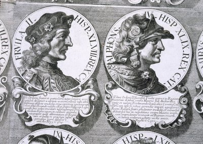 Portrety Frueli II i Alfonsa IV (lito) autorstwa Unbekannt