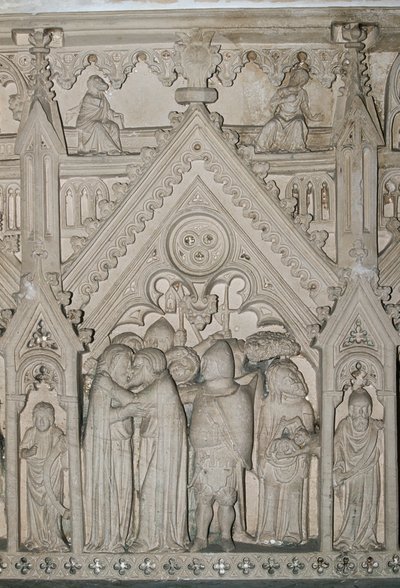 Portugalia, region Estremadura, dystrykt Leiria, Alcobaca, klasztor Mariacki, fragment grobu Ines de Castro (1320-1355) autorstwa William Jennys