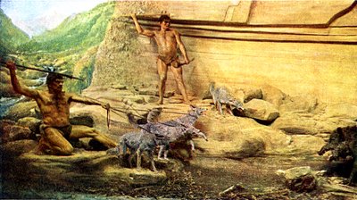 Człowiek prehistoryczny - kultura azilijska autorstwa Unbekannter Künstler