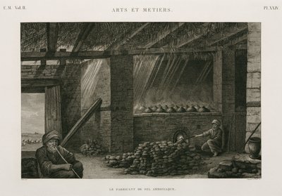 Proces, produkcja chemiczna soli amoniakalnej, Egipt, ok. 1798 r autorstwa Unbekannt