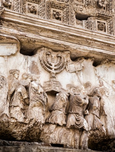 Panel procesyjny na Łuku Tytusa, Forum Romanum, Rzym, Włochy (zdjęcie czarno-białe) autorstwa Unbekannt