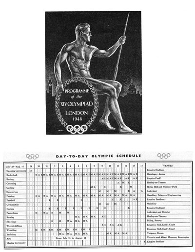 Program XIV Olimpiady w Londynie i Codzienny Harmonogram Olimpijski od 29 lipca do 14 sierpnia autorstwa Unbekannt