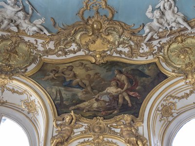 Psyche jest ułomna w obecności Wenus. Obraz Karola Josepha Natoire