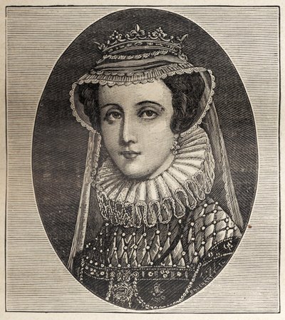 Królowa Maria Stewart (grawerunek) autorstwa Unbekannter Künstler