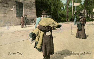 Człowiek z kości i szmaty, koniec XIX/początek XX wieku (pocztówka) autorstwa Unbekannter Künstler