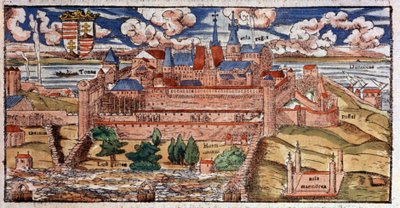 Wzmocniona Buda (Węgry), ok. 1550 r. (rycina) autorstwa Unbekannter Künstler