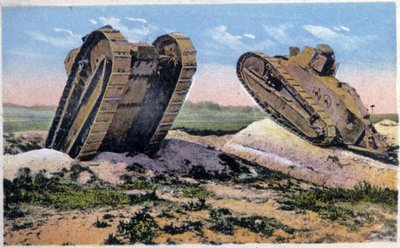 Czołgi Renault, ok. 1910 r. (pocztówka) autorstwa Unbekannter Künstler