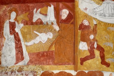 Sztuka romańska: Kaplica św. Katarzyny, Voute w powiewie kolebki, Dzieciństwo Chrystusa, Męka Pańska, Sąd Ostateczny i Chrystus w majestacie. Freski z kościoła Notre Dame d