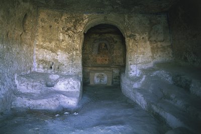 Ruiny kościoła, Skalisty Kościół, Matera, Basilicata, Włochy autorstwa Benjamin Baud