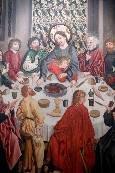 Saint-Pierre le Vieux Catholic Church, Chrystus w męce, Ostatnia wieczerza, Obraz Henri Lutzelmana XV w., Strasburg, Francja (foto) autorstwa Unbekannt