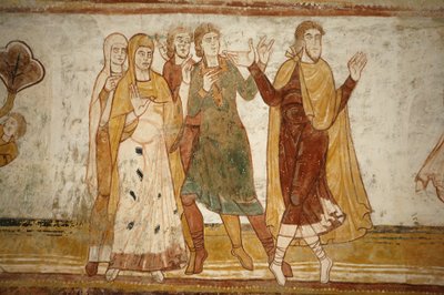 Obraz opactwa Saint-Savin: Abraham i Lot rozstali się, Saint-Savin-sur-Gartempe, Francja autorstwa Unbekannt