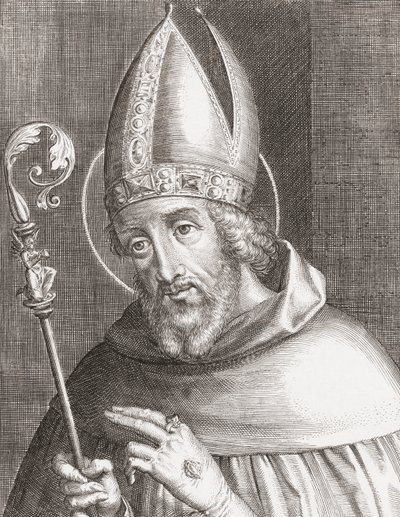 Heiliger Augustinus von Hippo (Gravur) von 
