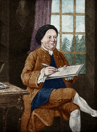 Samuel Richardson, portret. Autor angielski 19 sierpnia 1689 - 4 lipca 1761. Mason Chamberlin autorstwa Unbekannt