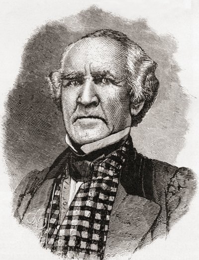 Samuel „Sam” Houston, z The Century Magazine, opublikowany 1887 (grawerowanie) autorstwa Unbekannt