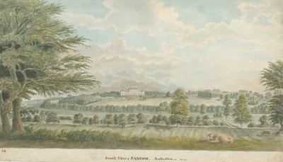 Sandon Hall: malarstwo akwarelowe, 1797 autorstwa Unbekannt