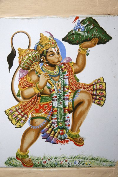 Świątynia hinduska Shree, Leicester. Hanumana. Zjednoczone Królestwo autorstwa Unbekannt