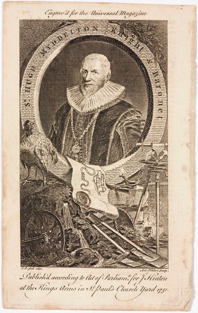 Sir Hugh Myddelton, walijski złotnik i inżynier, ok. 1620 r. autorstwa Unbekannt