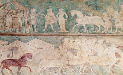 Hiszpania, Aragonia, Saragossa, Aljaferia Palace, Fresco detail autorstwa Benjamin Baud