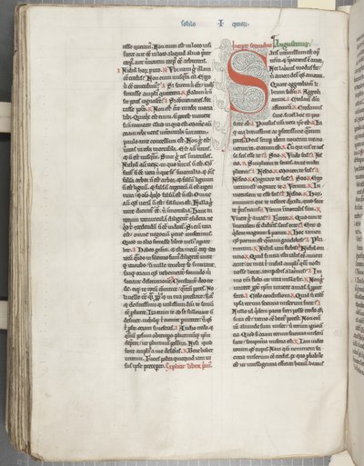 Św. Augustyn z Hippony „Opera”, Fol 151 verso, ok. 1200 (pióro i atrament na pergaminie) autorstwa Unbekannt
