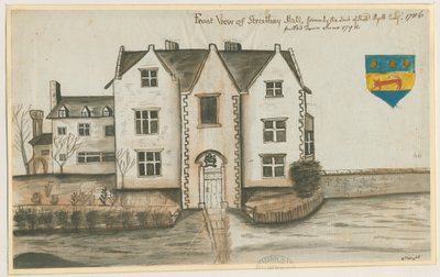 Streethay Hall: malowanie akwarelą, 1786 autorstwa Unbekannt
