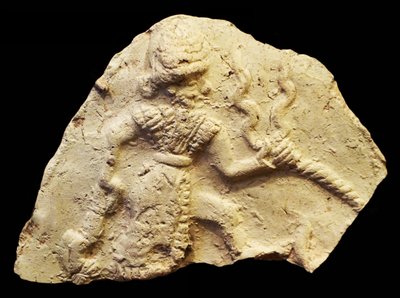 Tablica przedstawiająca boga burzy Ishchali, Isun Larsa, Babilon, Mezopotamia, ok. 2000-1600 pne autorstwa Unbekannt