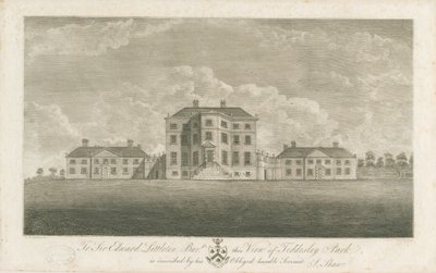 Teddesley Hall: grawerowanie i [koniec XVIII wieku] autorstwa Unbekannt